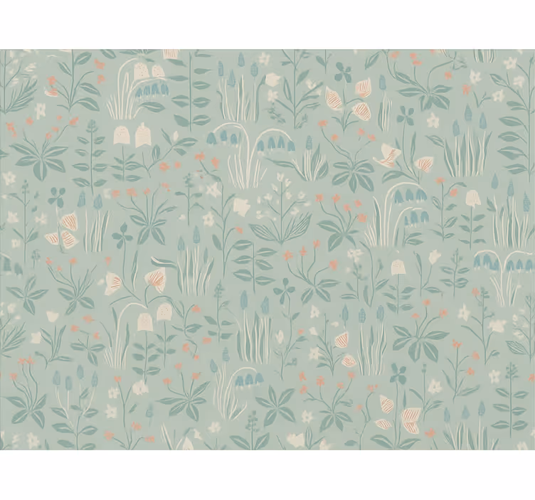 Master bedroom wallpaper scandi floral design - TenStickers