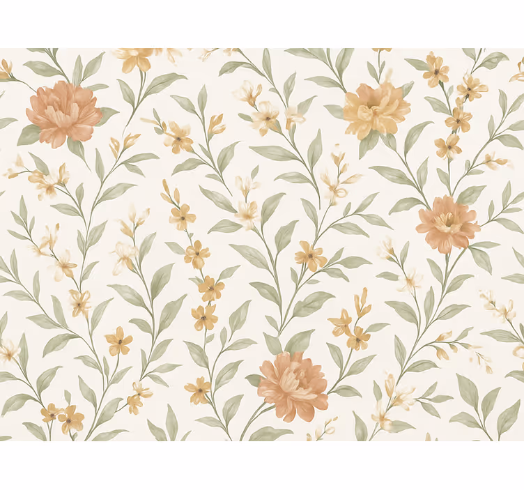 Master bedroom wallpaper asian blossom - TenStickers