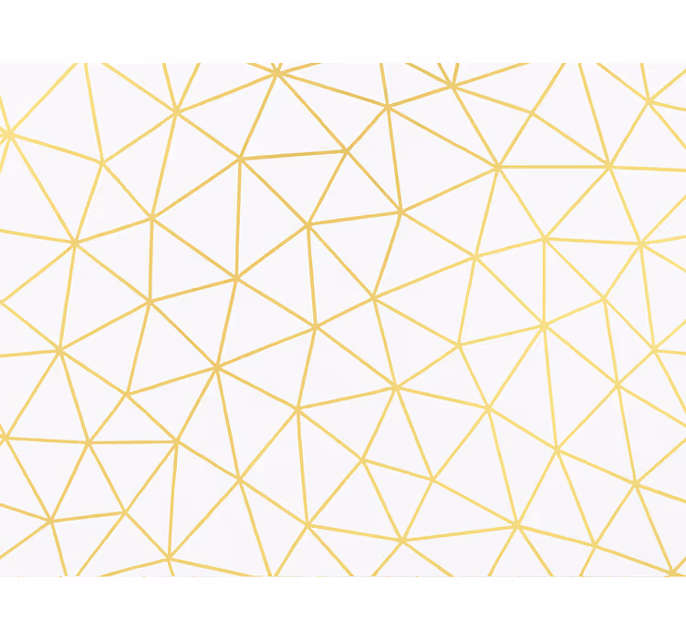 Triangle wallpaper golden geometric prism mosaic - TenStickers