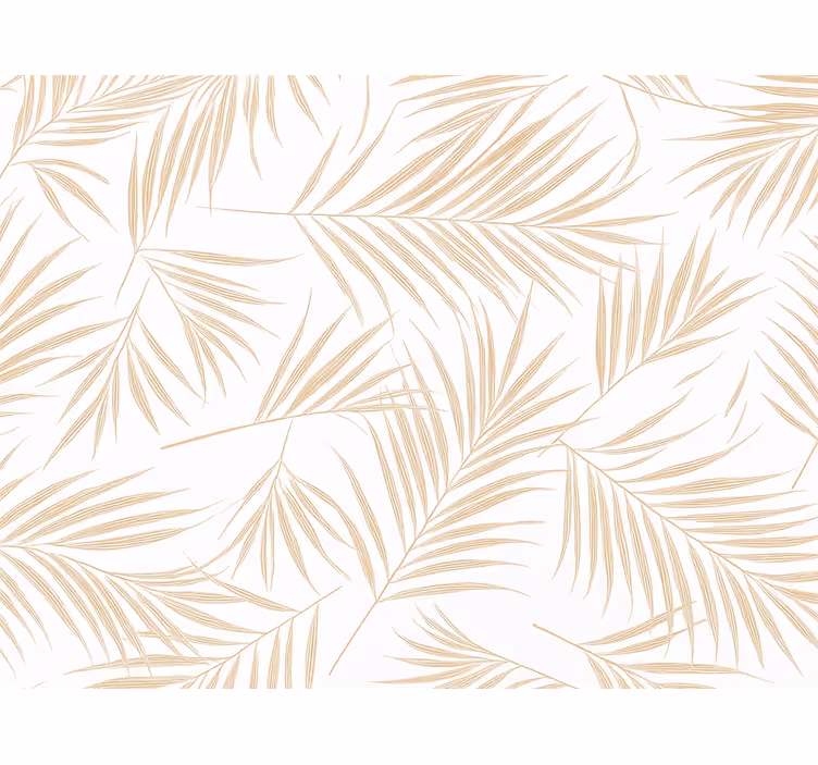 Leaf wallpaper tan palm illustration - TenStickers