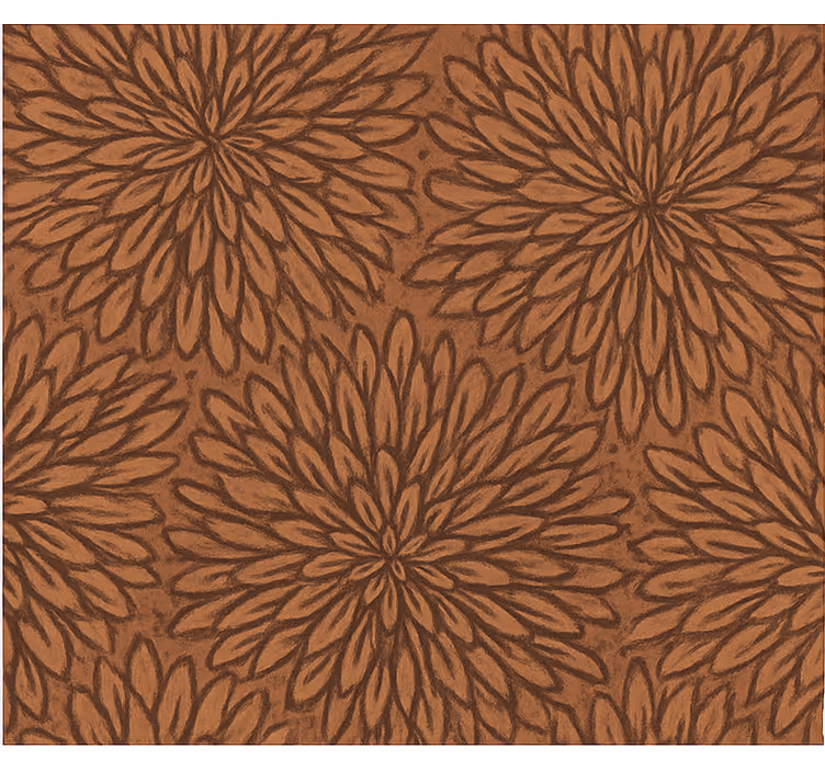 Wood wallpaper modern coral bloom burst - TenStickers