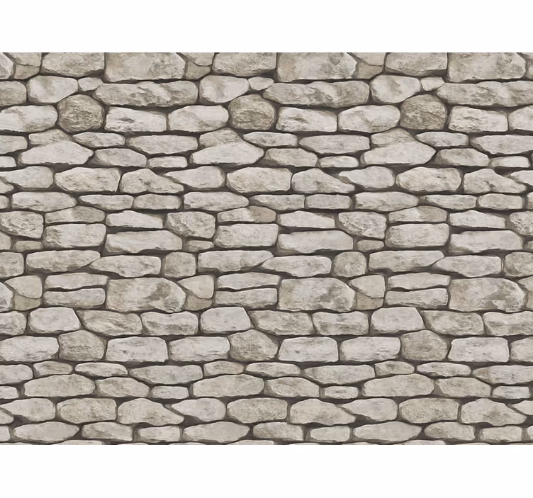 Living room wallpaper with 3d stone texture - TenStickers