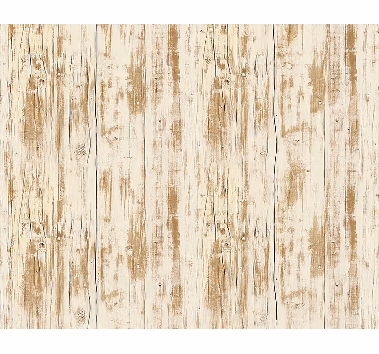 Living room wallpaper whitewashed wood plank - TenStickers