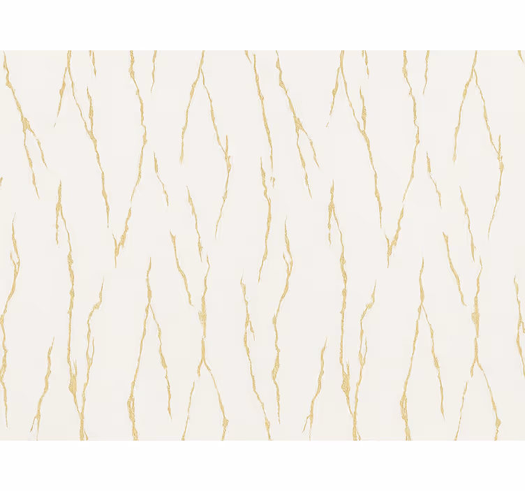 Master bedroom wallpaper in white marble with gold - TenStickers