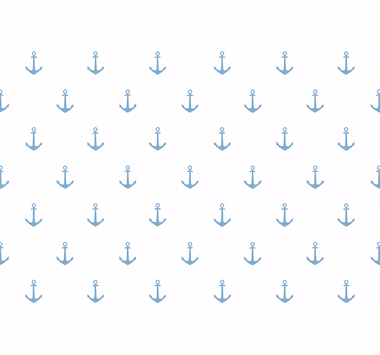 Kids wallpaper blue anchor design - TenStickers