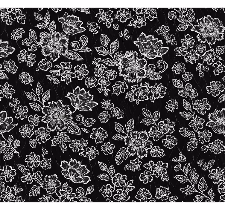 Master bedroom wallpaper dark floral design - TenStickers