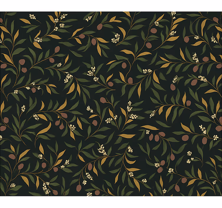 Master bedroom wallpaper simple floral pattern - TenStickers
