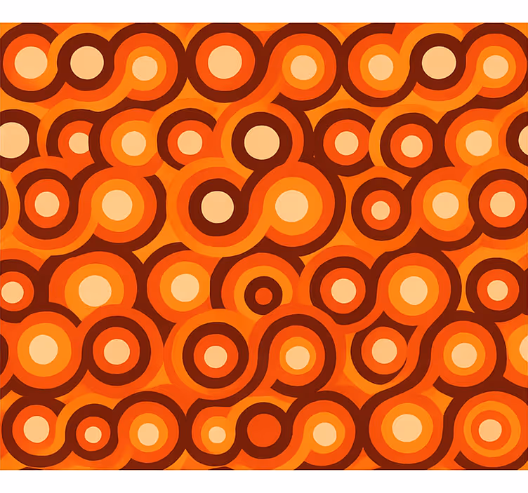 Living room wallpaper abstract modern warm colors figures - TenStickers