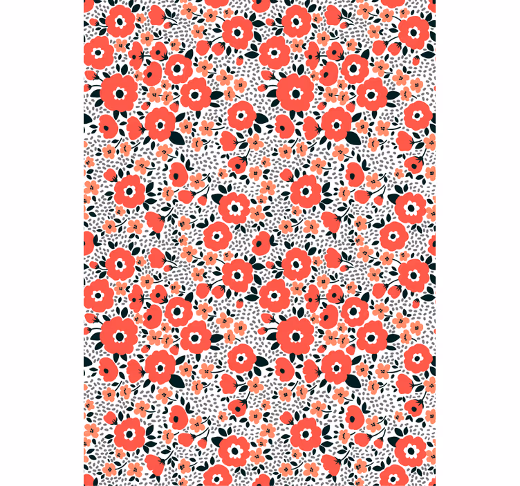 Flower wallpaper abstract red poppies design - TenStickers