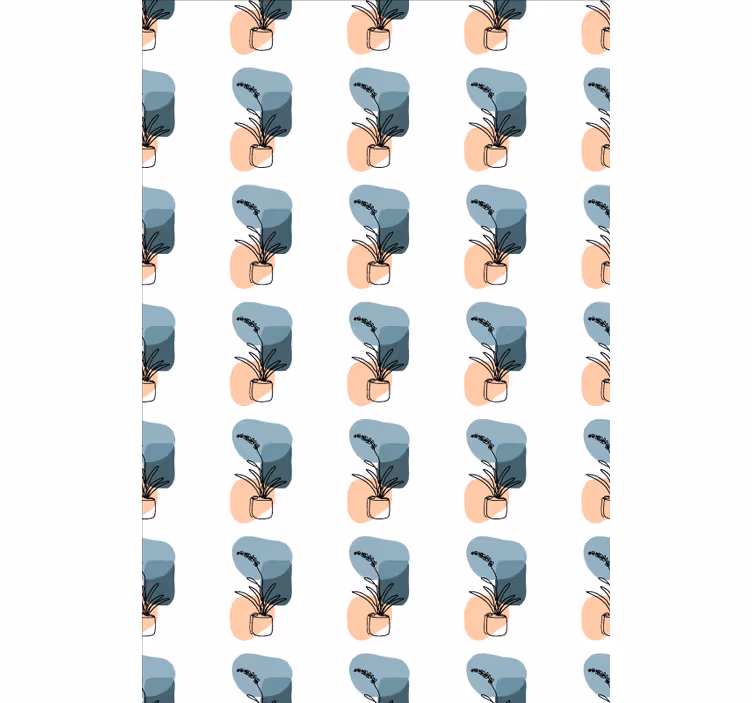Flower wallpaper with minimalist orchid design - TenStickers