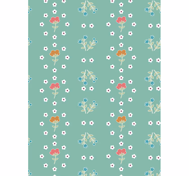 Floral ornament wallpaper granny chic design - TenStickers