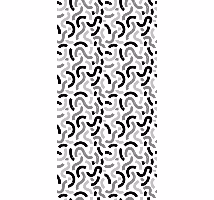 Master bedroom wallpaper black and white shapes pattern - TenStickers
