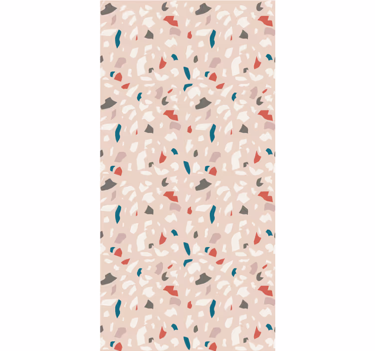Master bedroom wallpaper terrazzo effect design - TenStickers