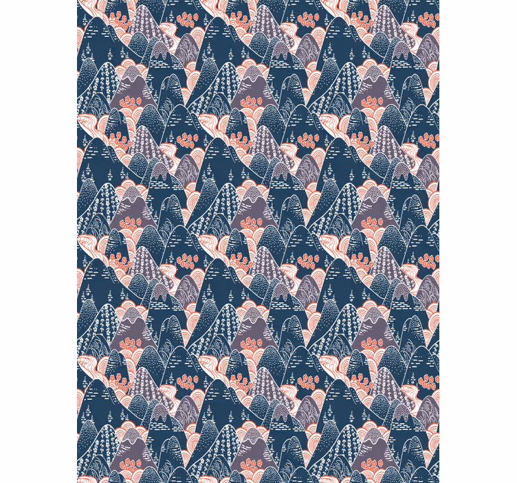 Master bedroom wallpaper multicolor japanese design - TenStickers