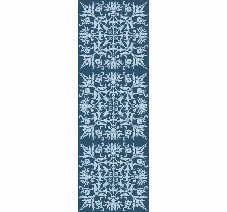 Bedroom wallpaper in french provincial blue floral - TenStickers