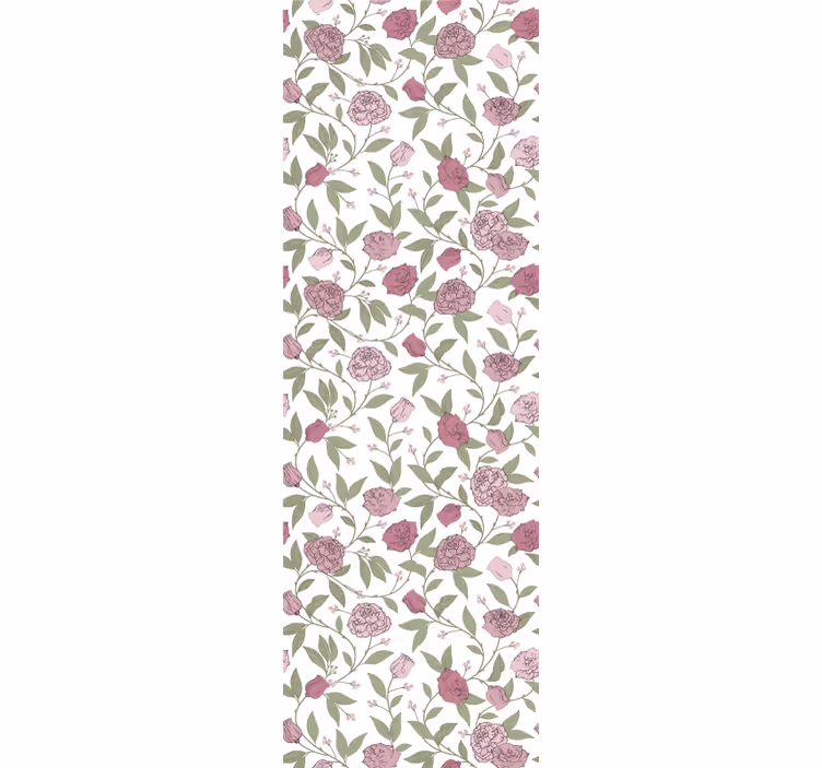 Bedroom wallpaper pale pink vintage roses - TenStickers
