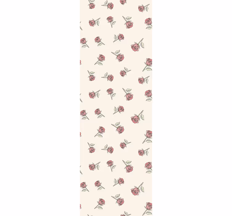 Bedroom wallpaper with romantic vintage rose pattern - TenStickers