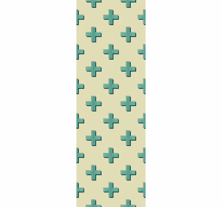 Bedroom wallpaper with colorful crosses - TenStickers