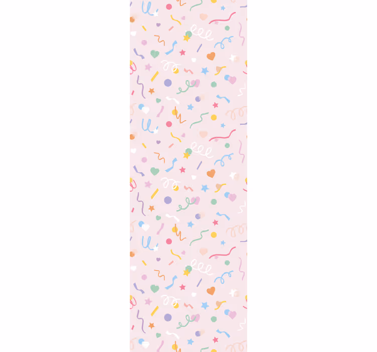Bedroom wallpaper with a cute pastel confetti pattern - TenStickers
