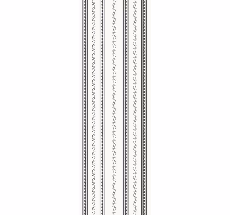 Vintage vertical stripe floral bedroom wallpaper - TenStickers