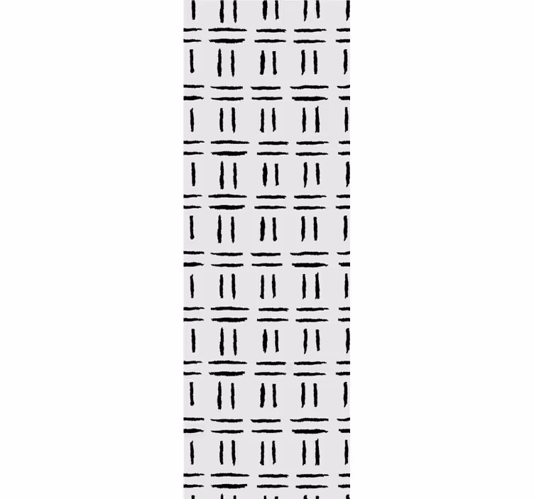 Bedroom wallpaper grid background ink brush pattern - TenStickers