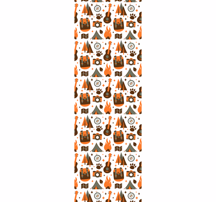 Bedroom wallpaper mountains bear wooden fire - TenStickers