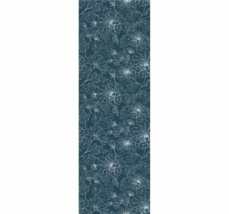 Bedroom wallpaper grandmillenial white flowers - TenStickers