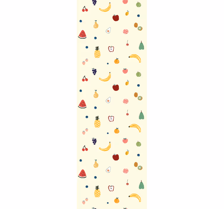 Bedroom wallpaper colourful little fruits design - TenStickers