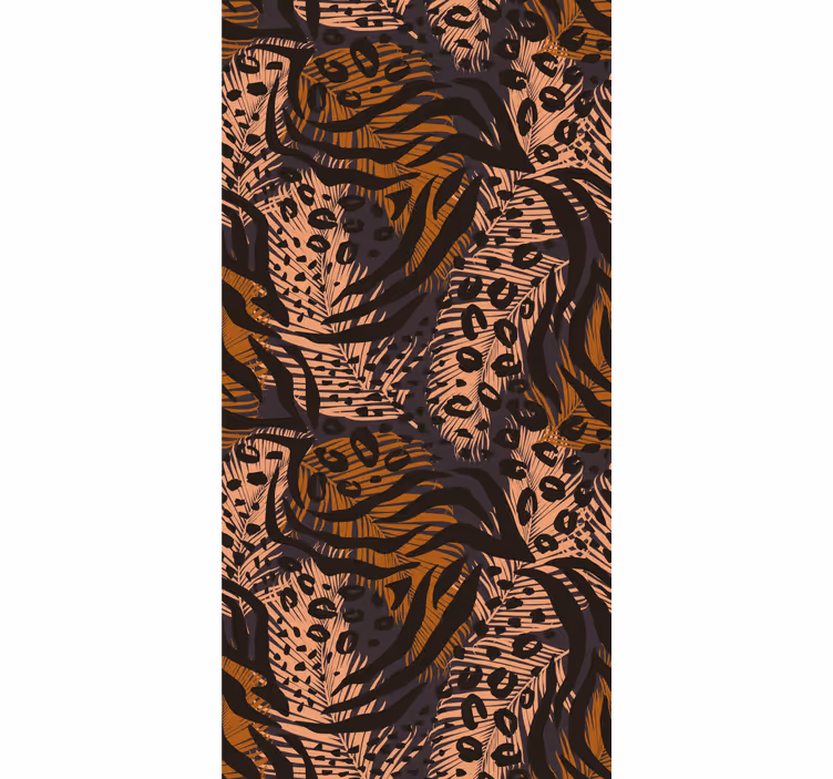 Bedroom wallpaper with abstract colorful african design - TenStickers