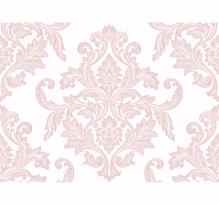 Baroque wallpaper blush damask paisley - TenStickers