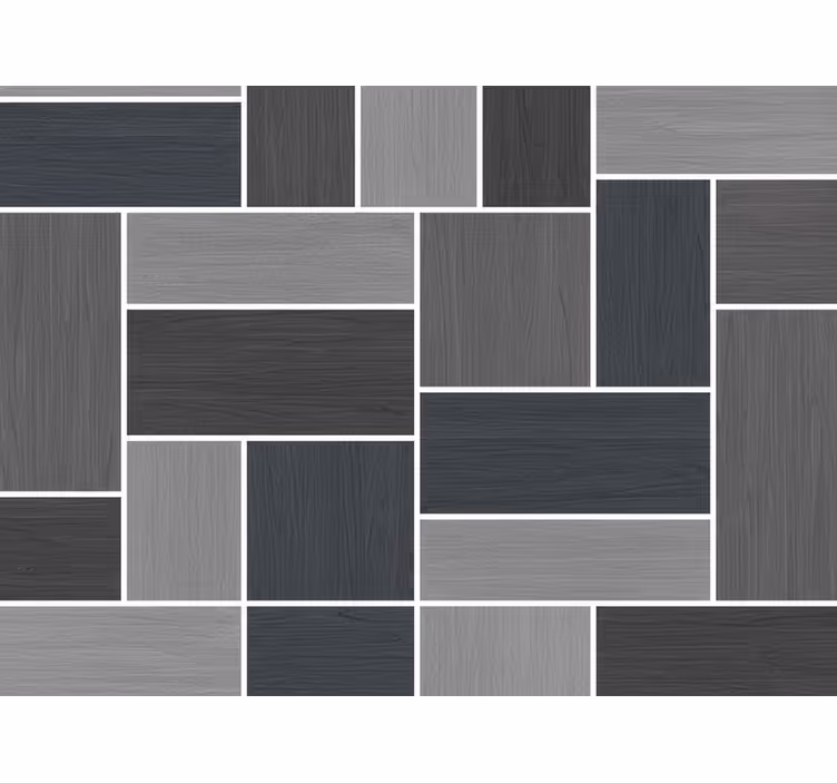 Wood wallpaper wooden panels in grey - TenStickers