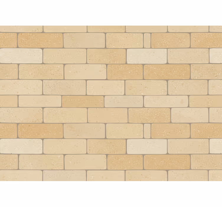 Stone wallpaper beige yellow brick design - TenStickers