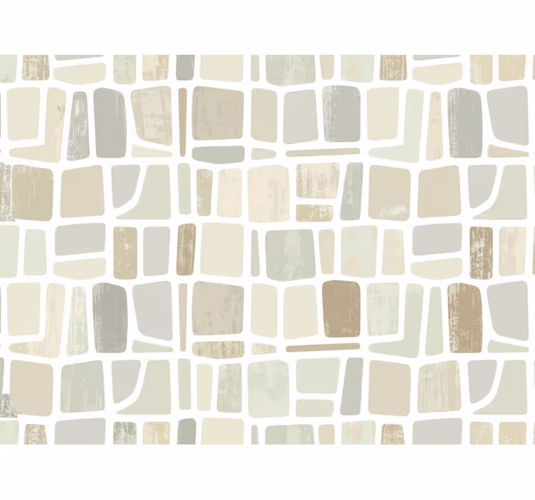 Rustic wallpaper in soft light geometric patterns - TenStickers