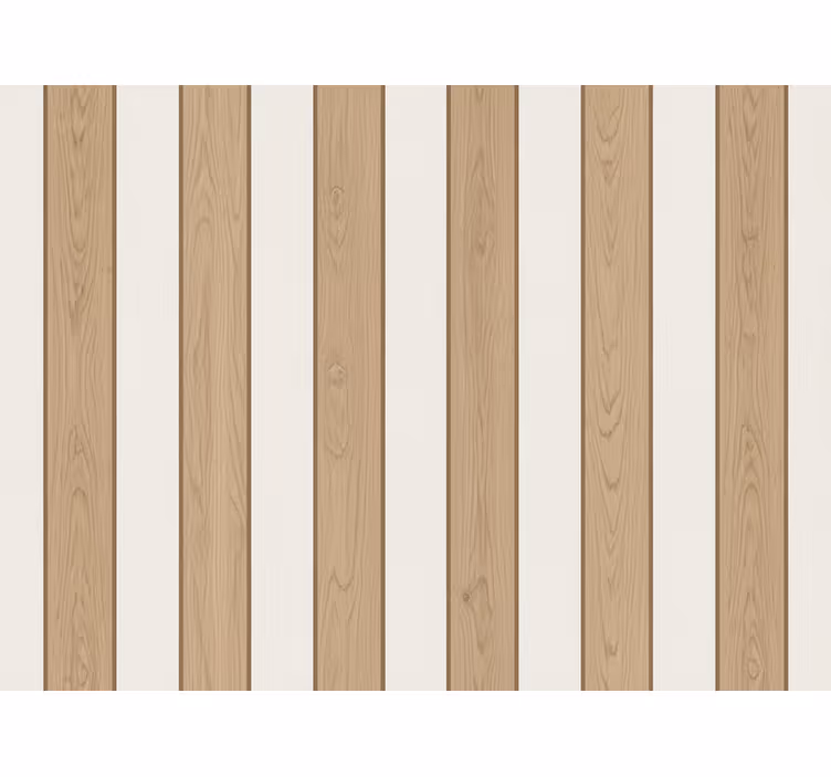 Vertical line wallpaper wooden panel look - TenStickers