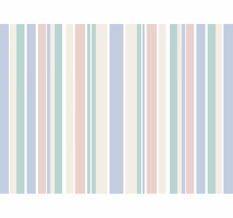 Vertical line wallpaper in soft pastel stripes - TenStickers