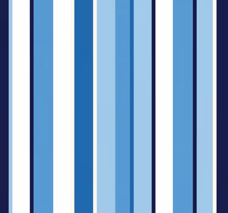 Vertical line wallpaper in light and dark blue stripes - TenStickers