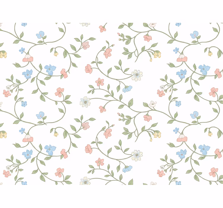 Flower wallpaper dainty wildflower vine - TenStickers