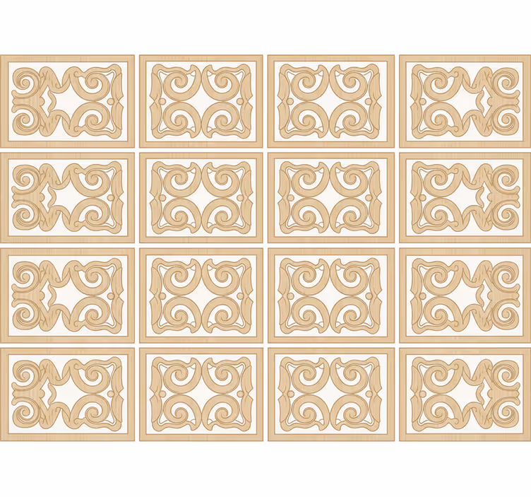 Wood wallpaper baseboard pattern design - TenStickers