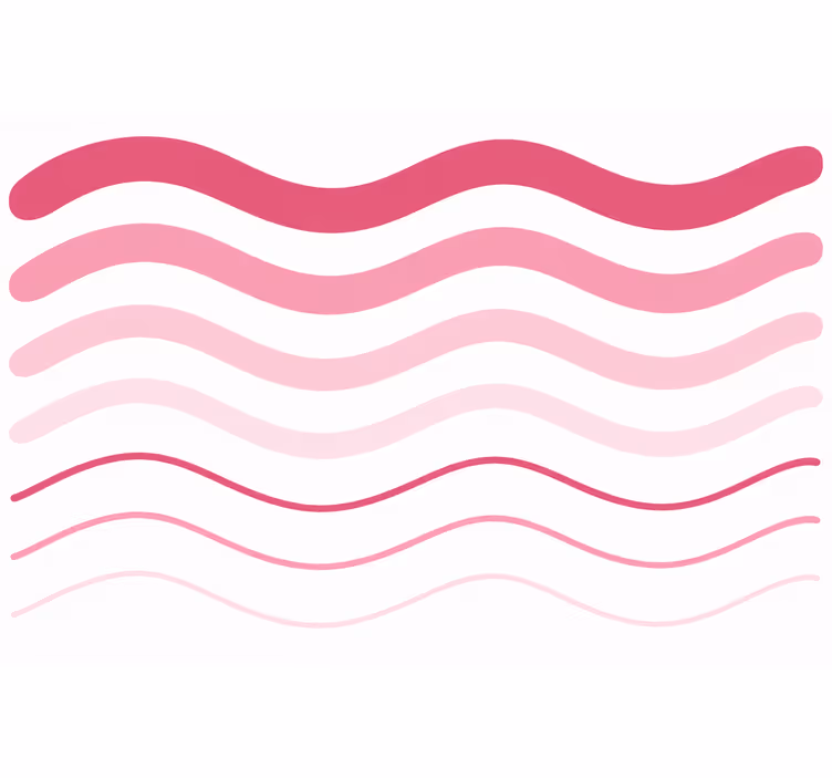 Pink wallpaper with wave pattern design - TenStickers