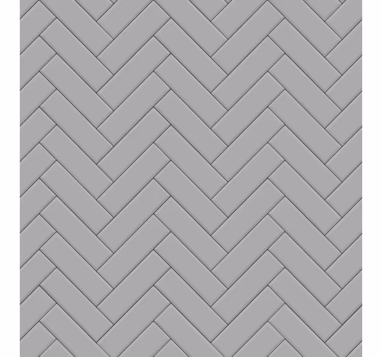 Metal wallpaper herringbone grey tiles - TenStickers