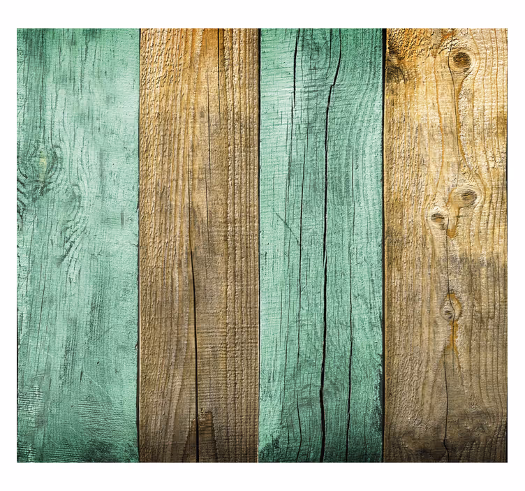 Rustic wallpaper colorful wood plank texture - TenStickers
