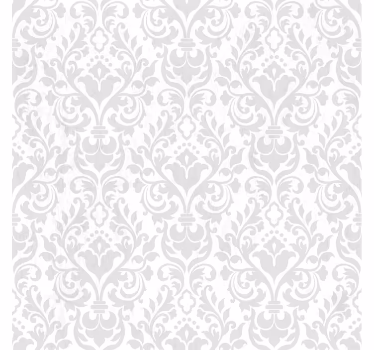 White wallpaper grunge damask pattern - TenStickers