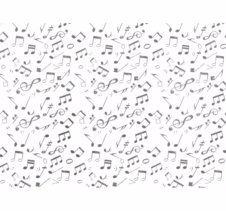White wallpaper with music notes - TenStickers