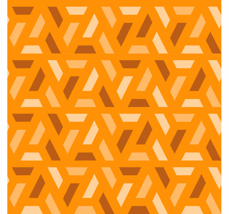 Orange wallpaper in geometric orange tones - TenStickers