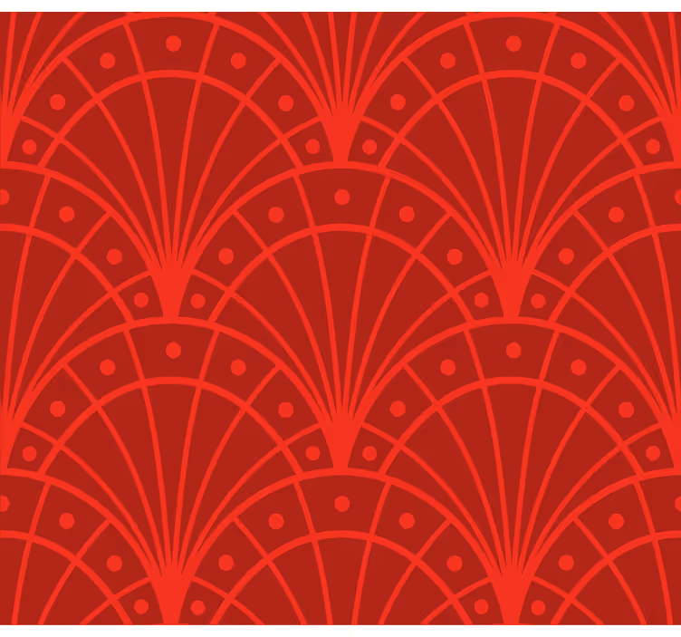 Red wallpaper elegant red art deco design - TenStickers