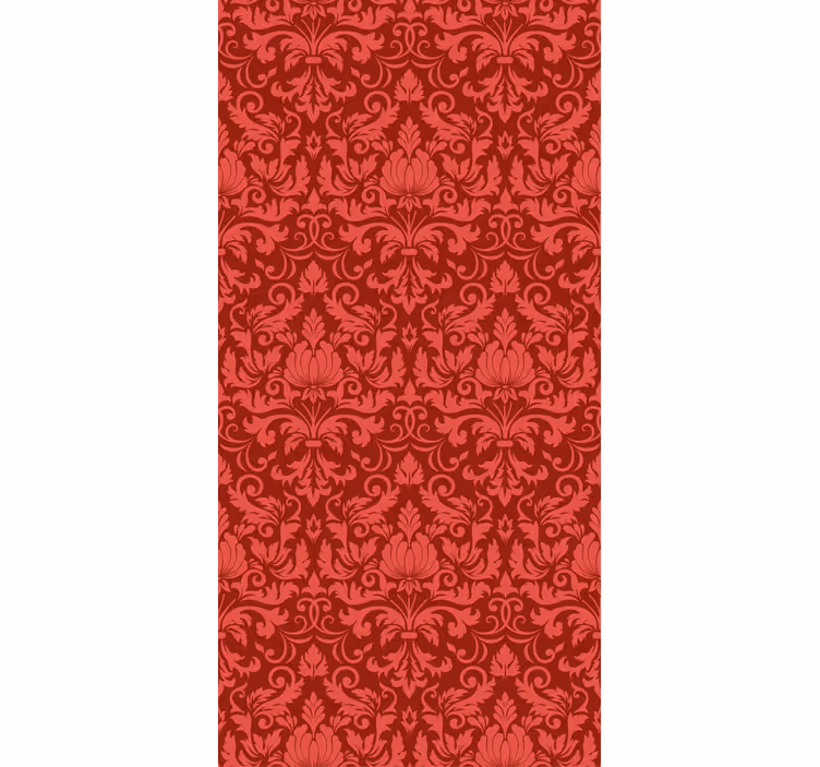 Red wallpaper in velvet finish - TenStickers