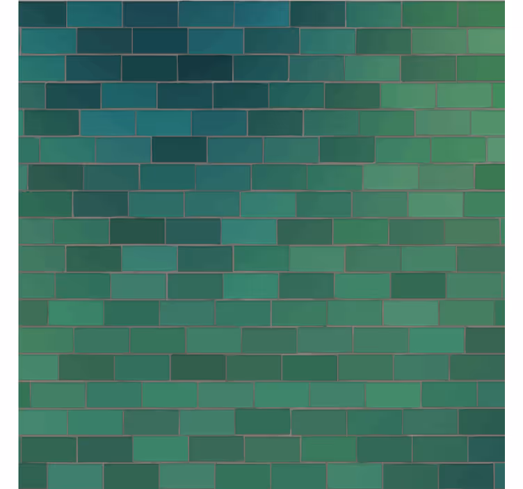 Green wallpaper inspired by green bricks - TenStickers