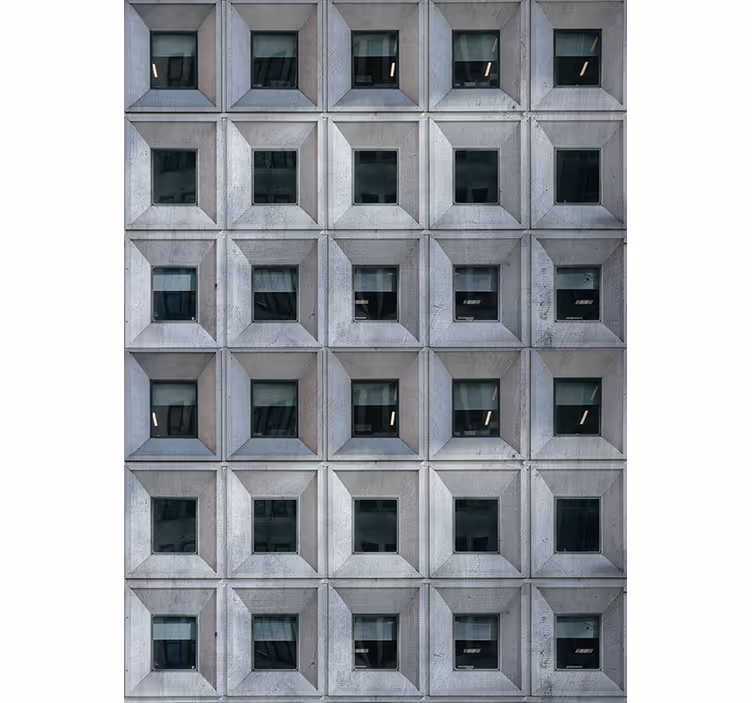 Gray wallpaper inspired by brutalist architecture - TenStickers