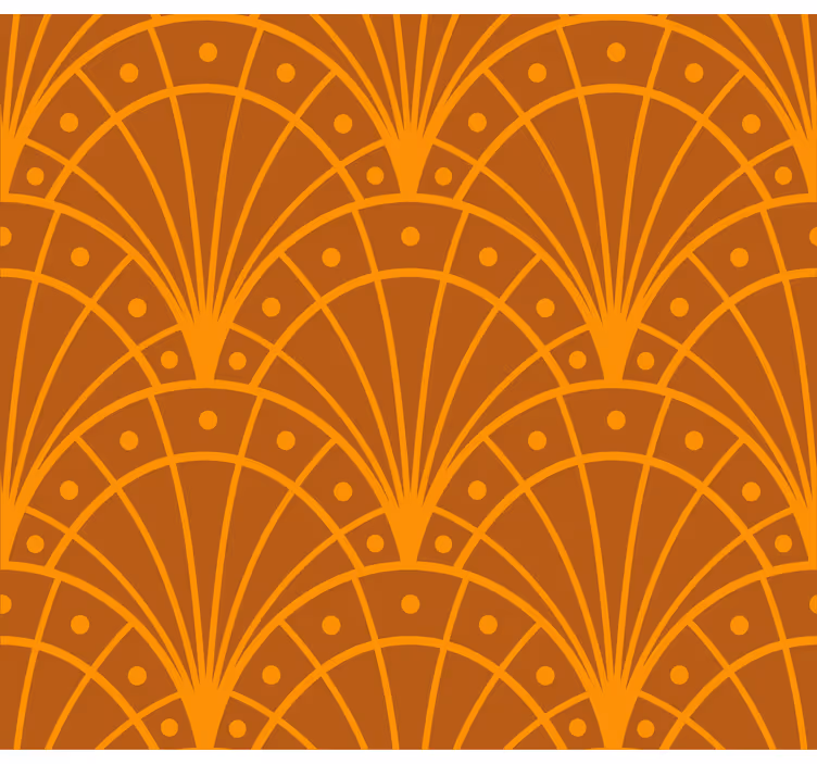 Terracotta wallpaper in elegant orange art deco - TenStickers