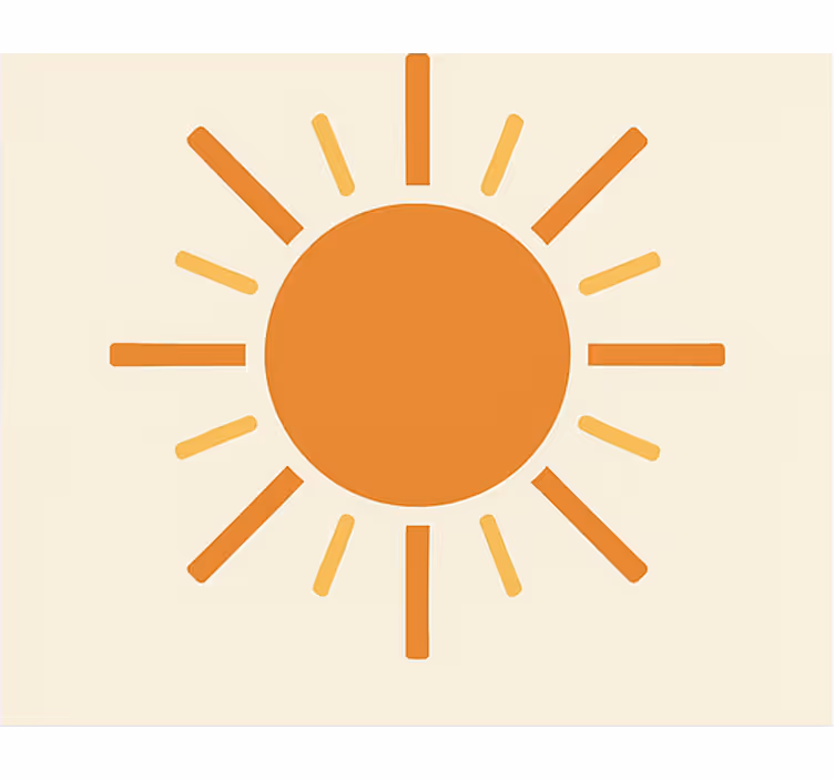 Terracotta wallpaper sun filament - TenStickers